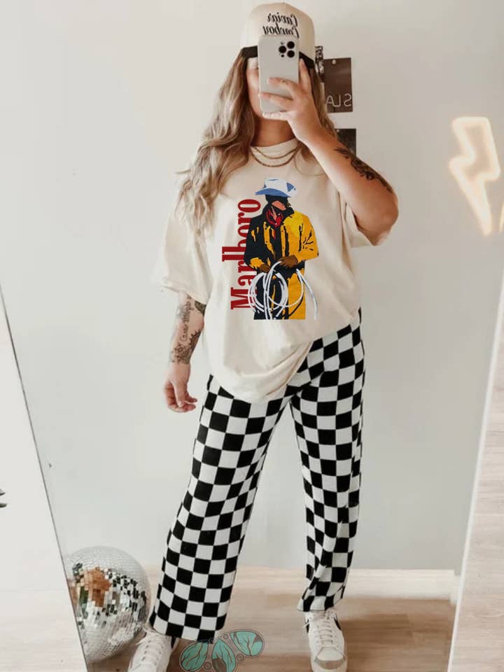 The Branded Blue Roan - Wholesale Screen Printed T-Shirt - Women's - Cigarette Cowboy Graphic5