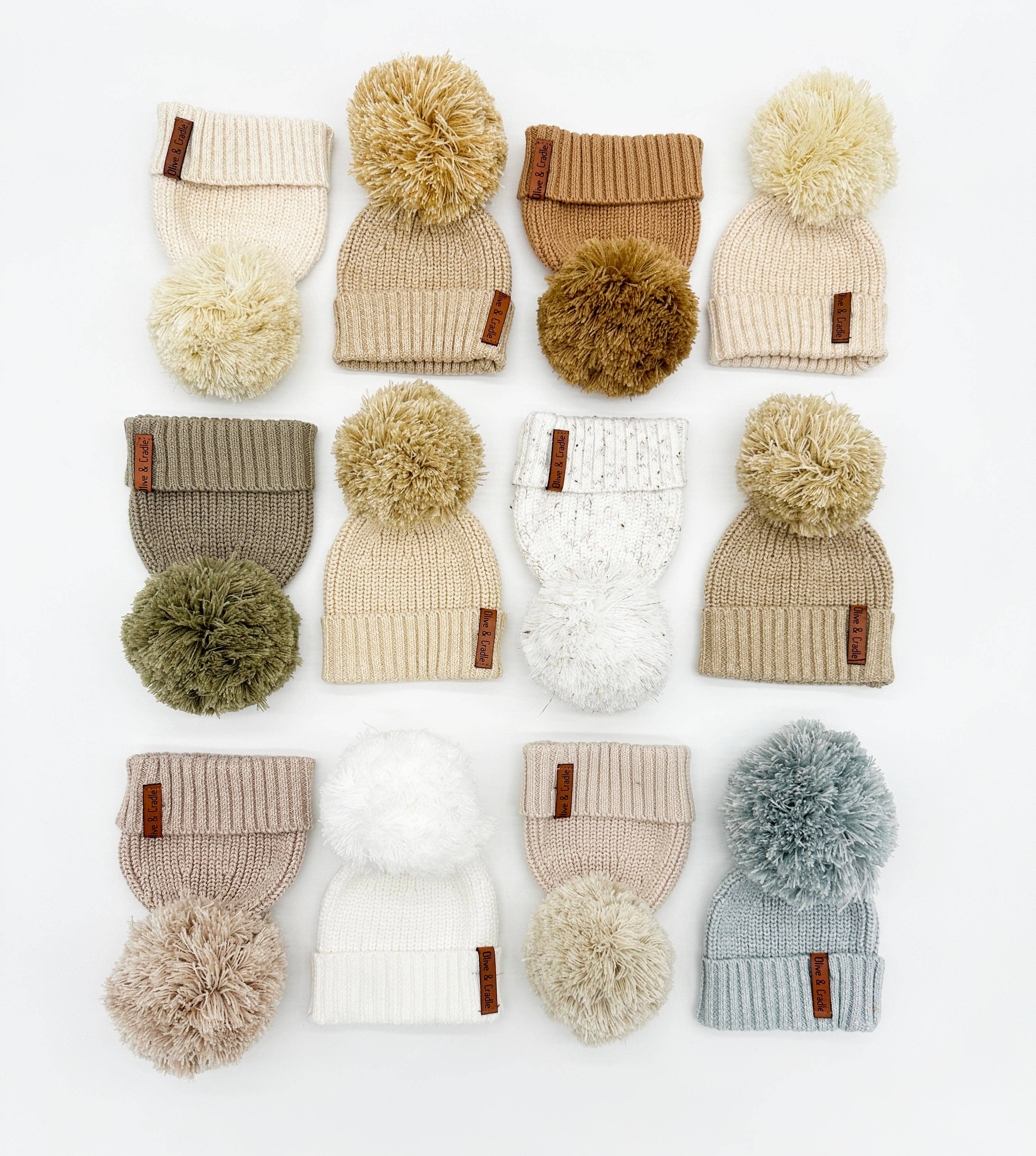 OLIVE & CRADLE - Wholesale Beanie - Kids - Cotton Knit Pom Beanie12