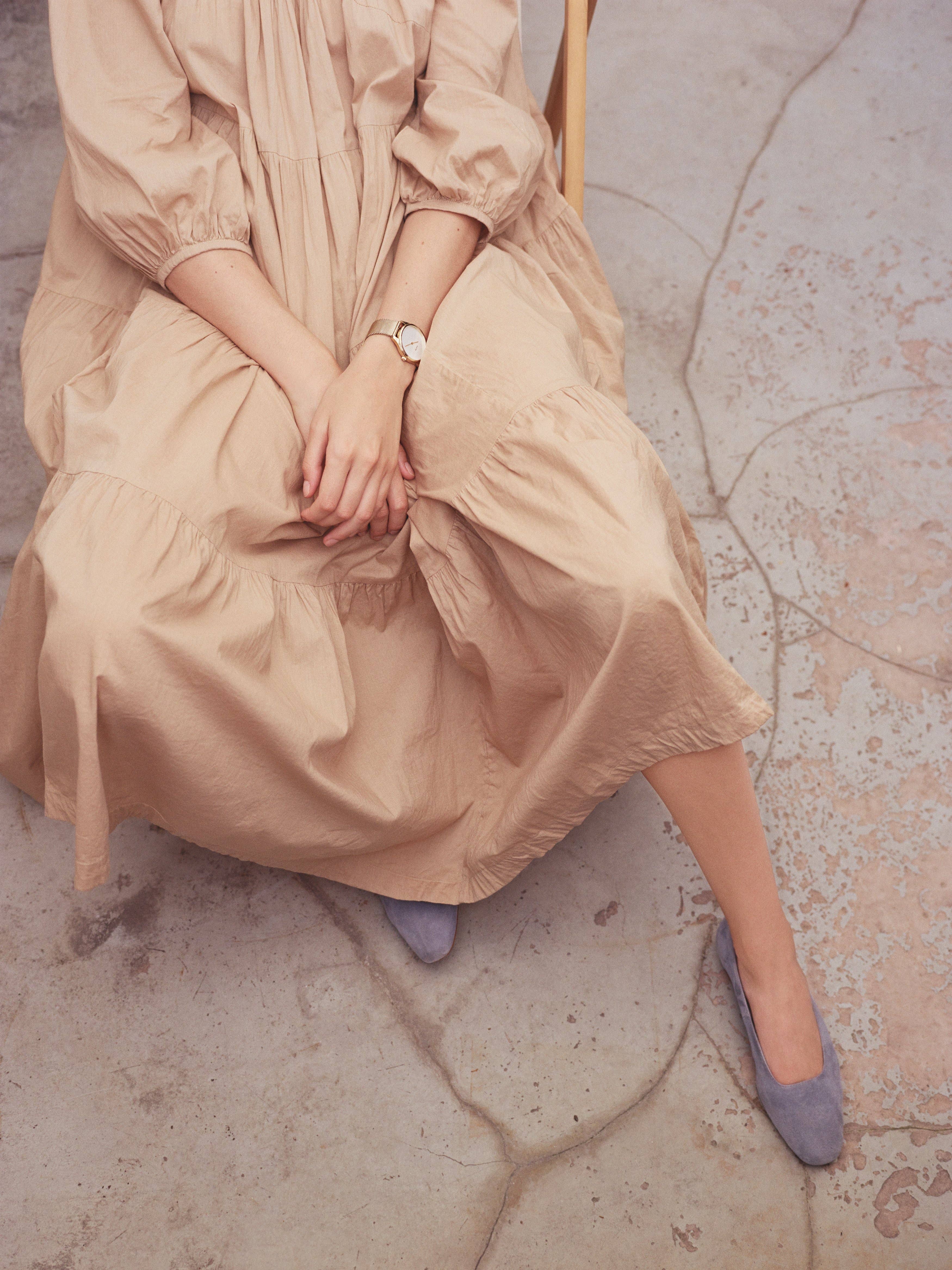 Nacre – wholesale Wrist watch – Women's – Nacre Lune Watch Pearlized Dial Gold - Gold Mesh3