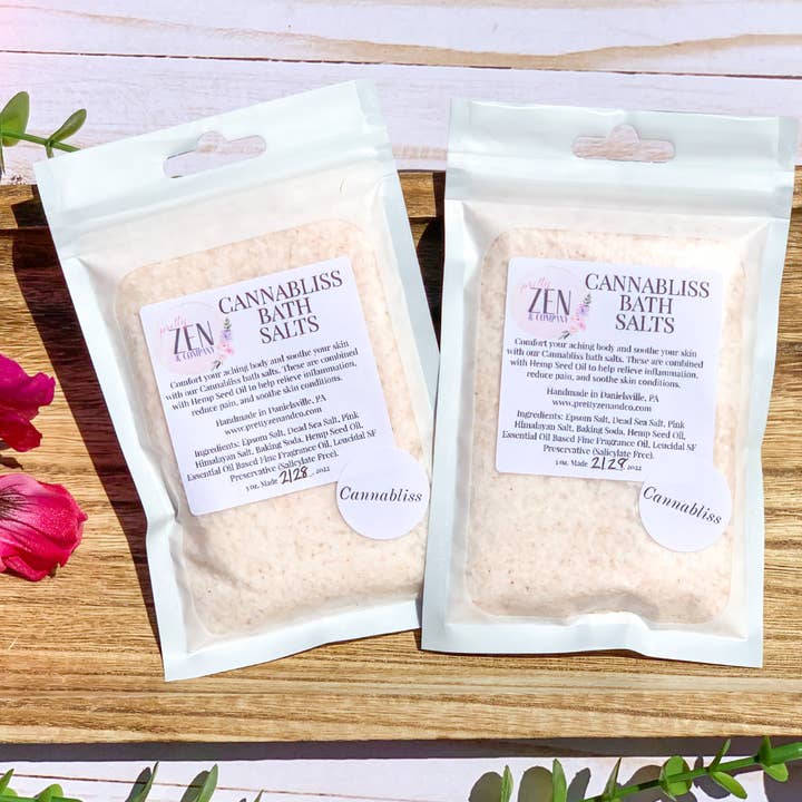 CannaBliss Bath Salts for wholesale by Pretty Zen & Company