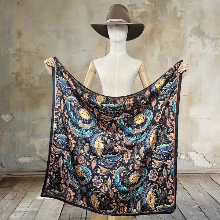Desert Mirage Paisley Wild rag for wholesale by Eliza Singer