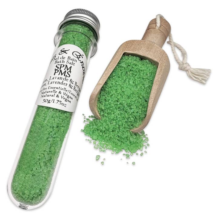Bath Salt -PMS Potion -Geranium, Lavender & Bergamot Essential Oils for wholesale by Arômes & Évasions