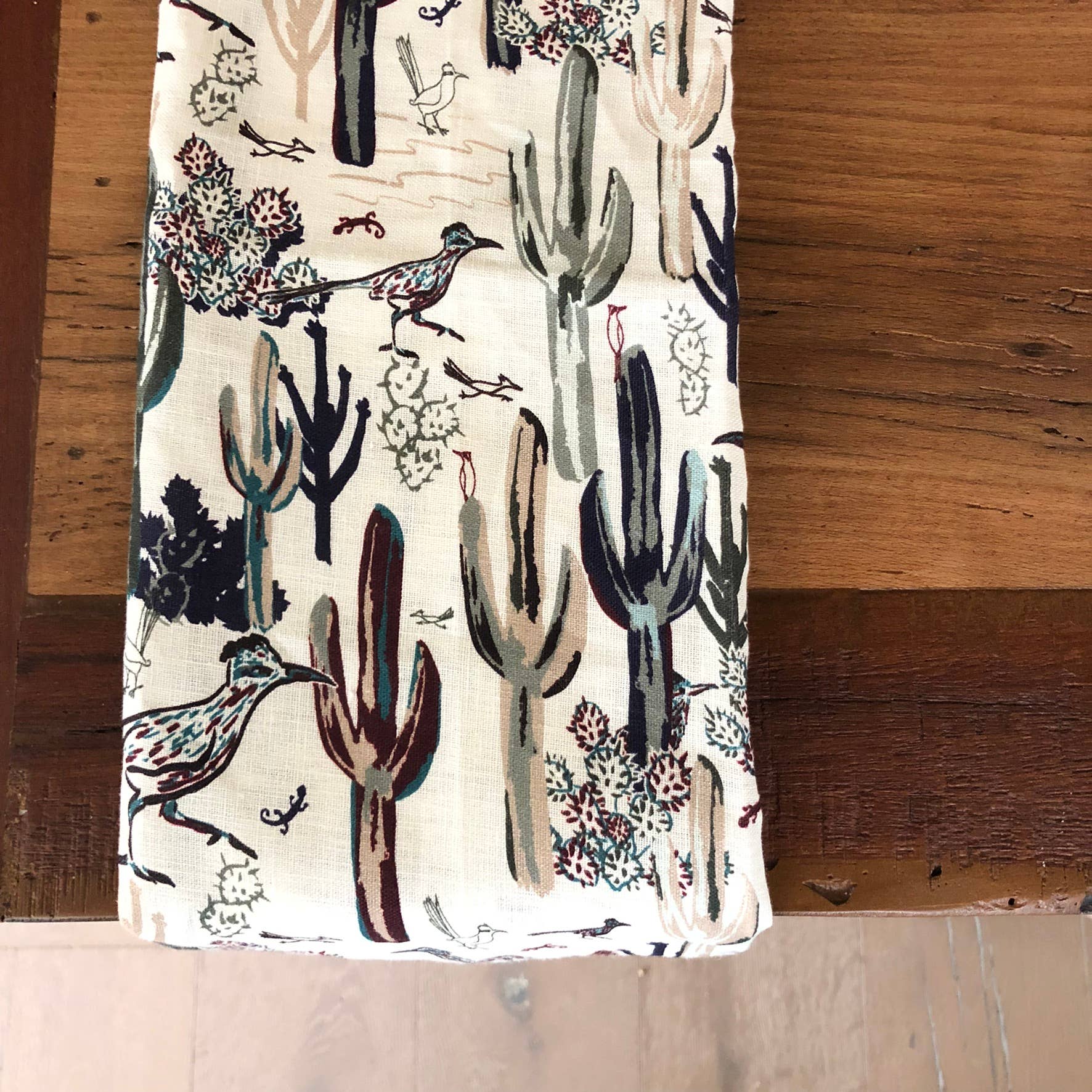 Cher the Fire - Wholesale Tea Towel - Tea Towel, 100% Linen, Roadrunner and Saguaro theme0