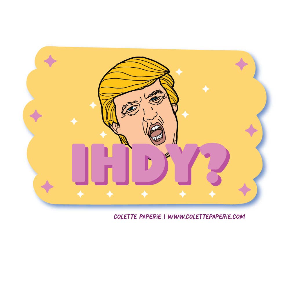 Colette Paperie - Venta al por mayor Pegatina - Pegatina Impermeable Brillante de Vinilo IHDY Trump0