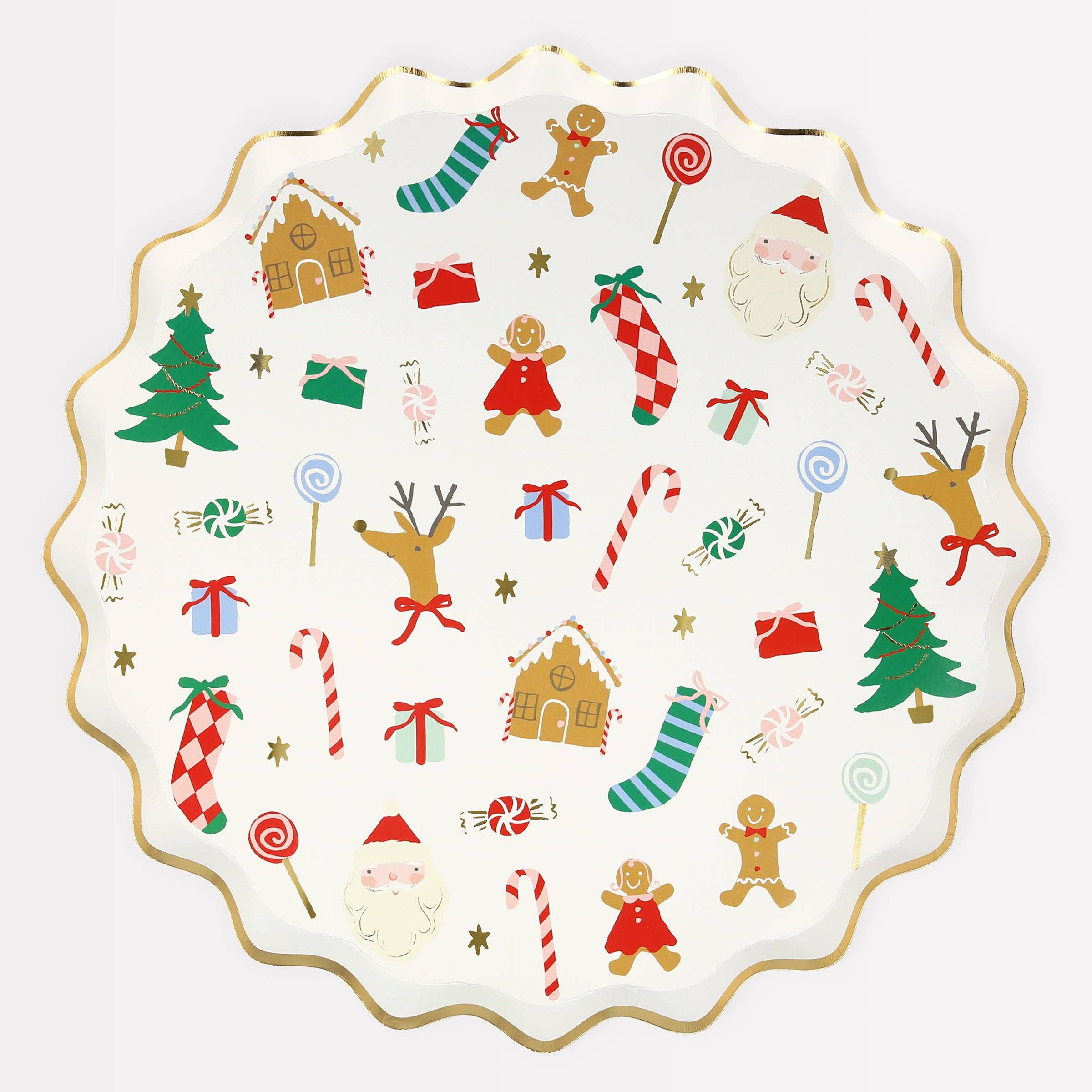 Meri Meri – wholesale Disposable plate – Jolly Christmas Dinner Plates0