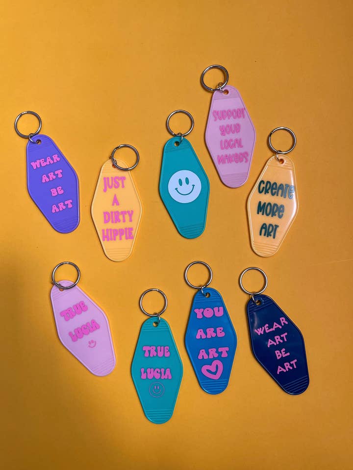 Motel Style Keychains for wholesale by True Lucia