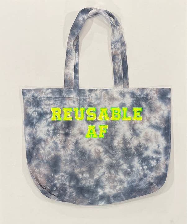 The Mini Mart Studio - Wholesale Tote Bag - Women's - Fall Color! Reusable Af Tie-dye Canvas Tote Bag | Eco-friendly Tote | Cute Carryall | Unique Gift for Her | Cotton Tote | Shopping Bag9