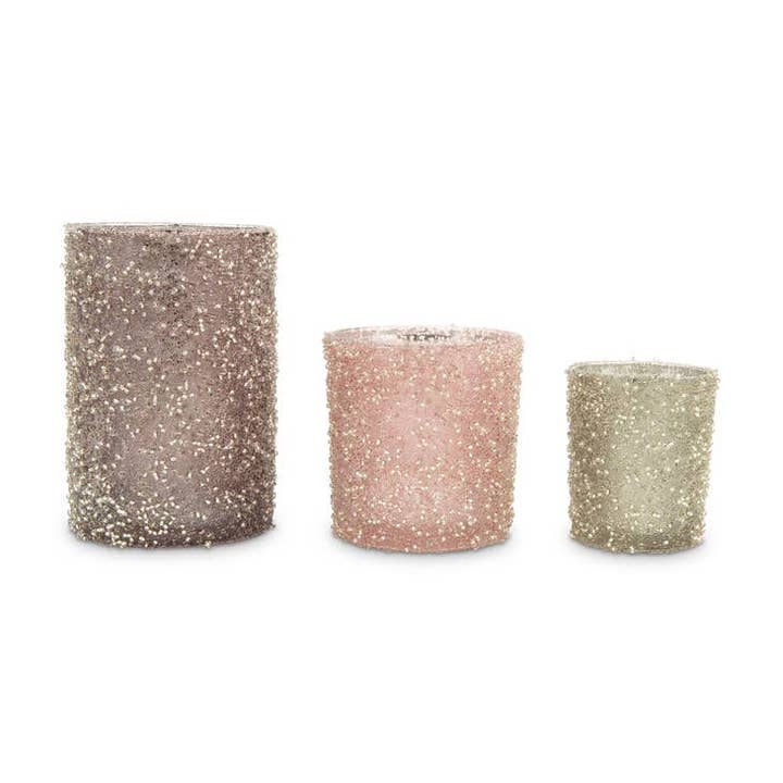Portavelas Sugar Frosted para velas, juego de 6 para venta al por mayor de Weddingstar Inc.