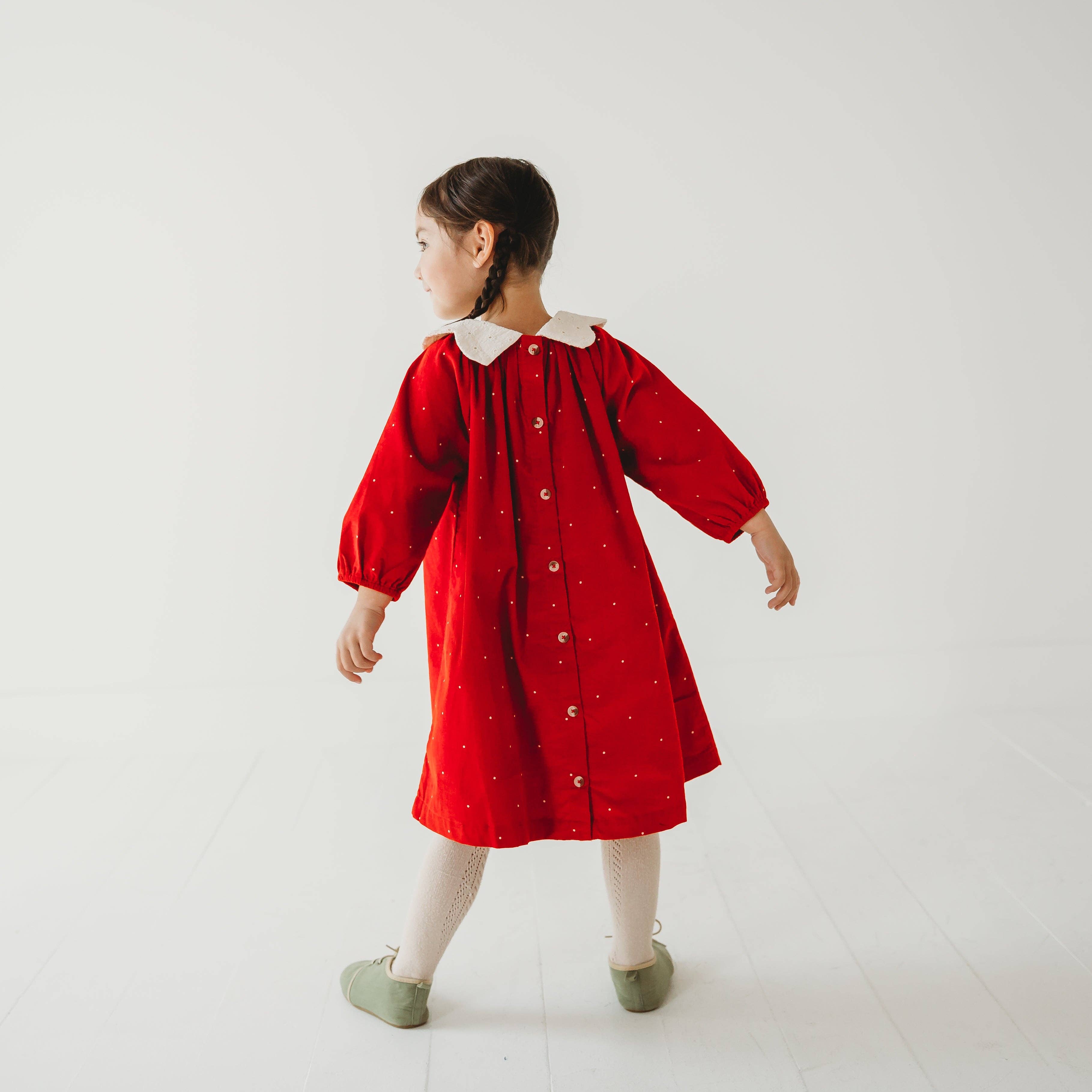 LARILI - Wholesale Dress - Kids - Christmas Carol Red Holiday Dress1
