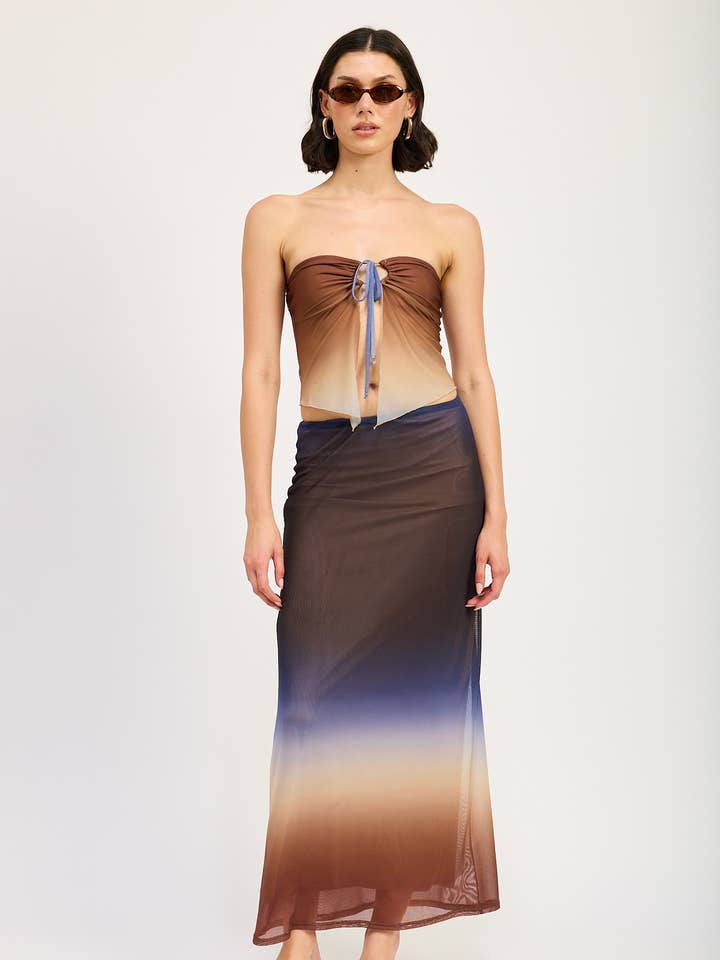 JUPE EN MAILLE OMBRÉE pour la vente par Emory Park