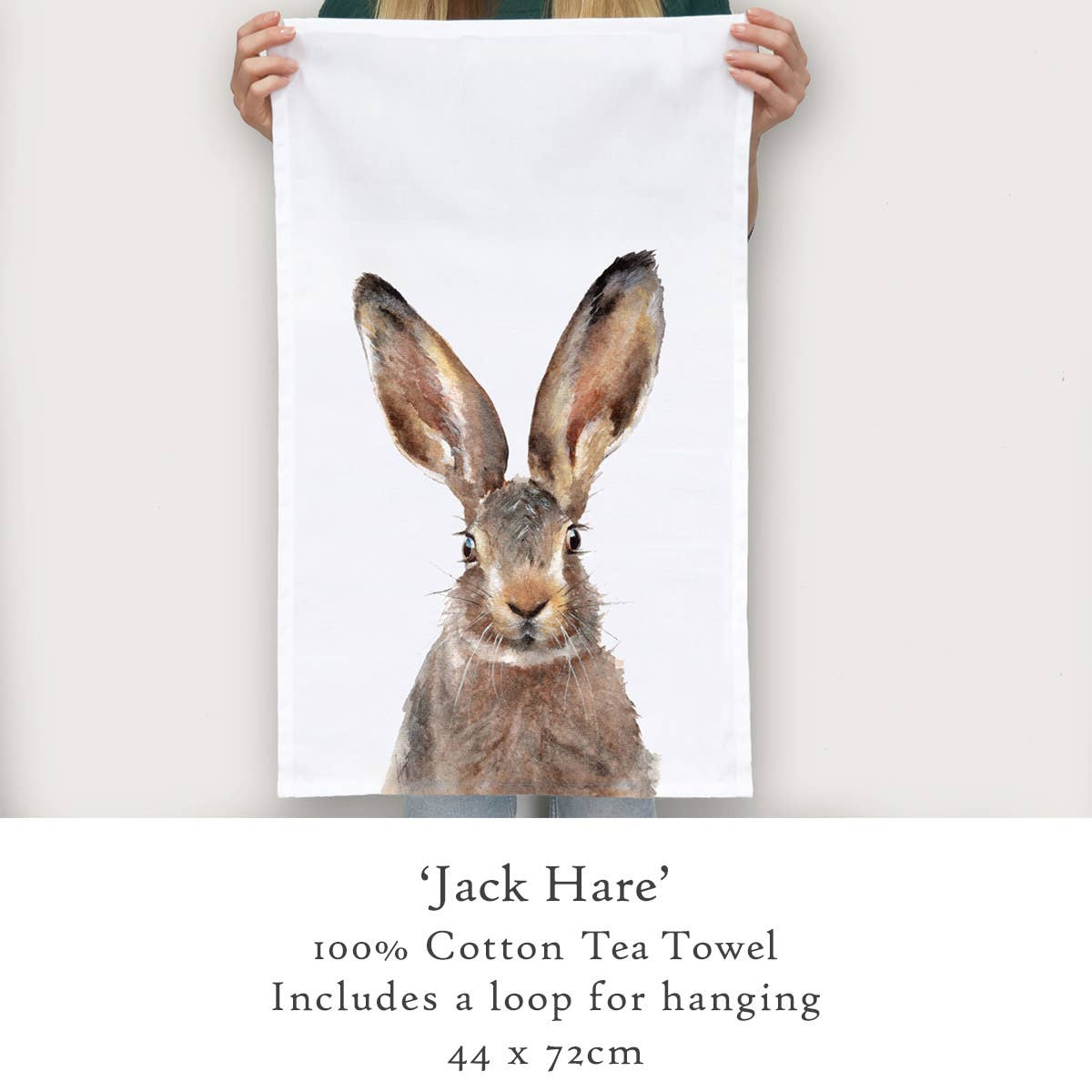MARIE FINE ART - Wholesale Tea towel - Hare Tea Towel 0
