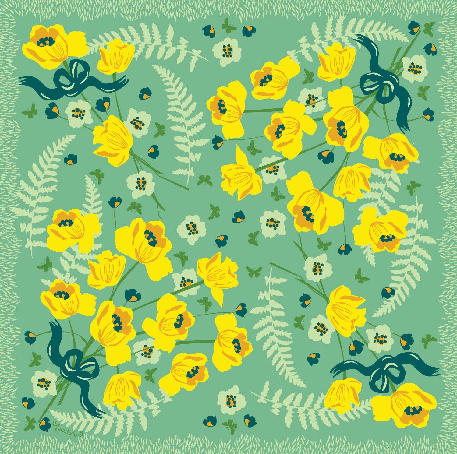 Elizabeth Grubaugh – wholesale Scarf – Women's – Daffodil Kerchief1