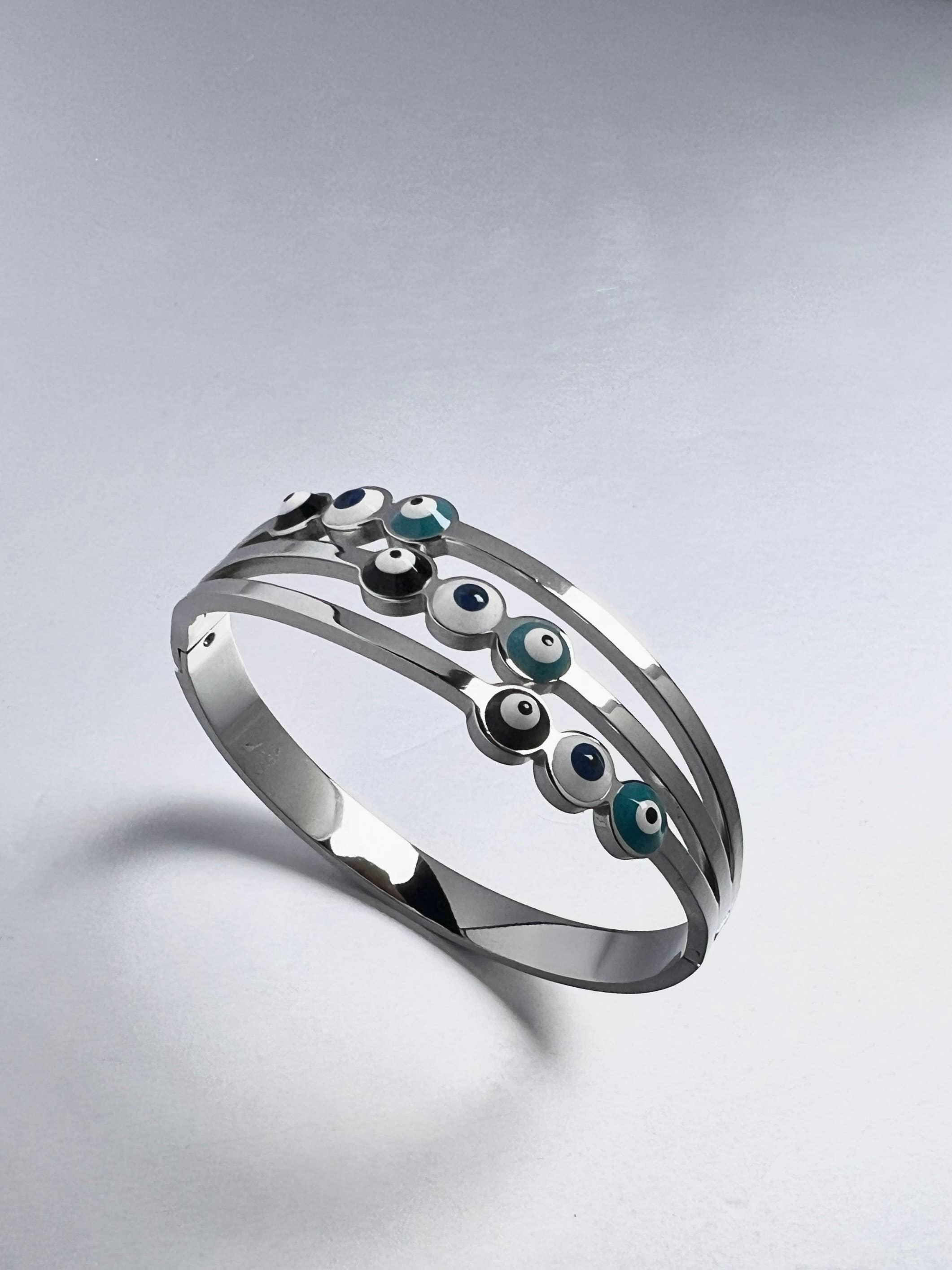 COSMOS - Wholesale Cuff Bracelet - Stainless steel bangle bracelet Silver1