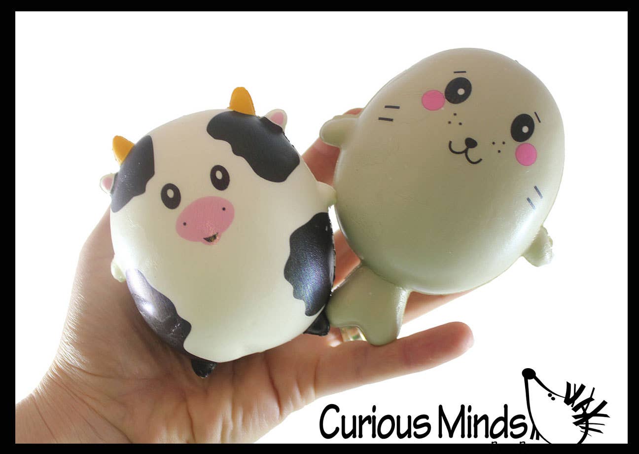 Curious Minds Toys - Wholesale Knijpbal - Kinderen en baby - 1 Schattige squishy speeltjes van Chunky Animals Slow Rise - Memory9