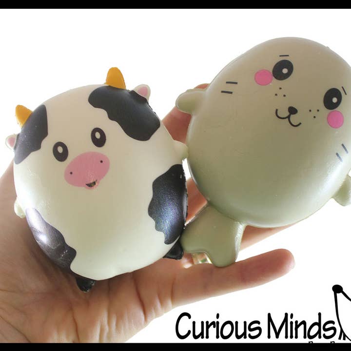 Curious Minds Toys - Wholesale Knijpbal - Kinderen en baby - 1 Schattige squishy speeltjes van Chunky Animals Slow Rise - Memory9