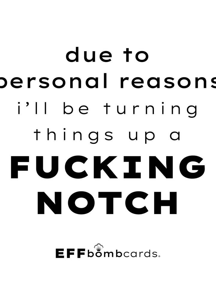 Fucking Notch - Effirmation for wholesale by EFFbombcards