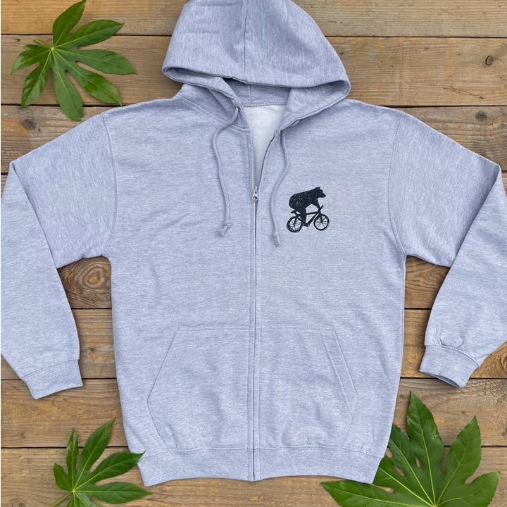 Don't Feed The Bears – Großhandel Hoodie – Unisex – Mini-Kapuzenpulli mit Bären- und Fahrradmotiv