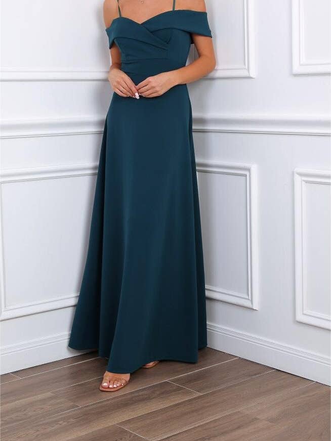 Alice'Desir - Wholesale Gown - Women's - 8892 A-line dress with boat neckline21