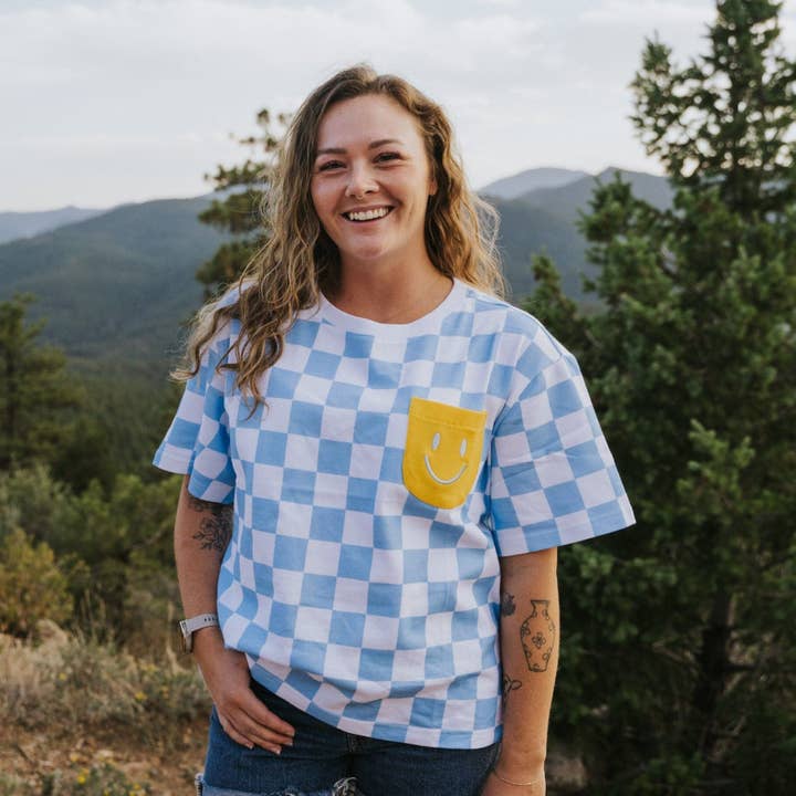 Human Oversized Cotton Smiley Tee for wholesale by Sunbean