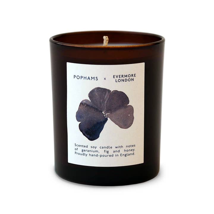 Pophams x Evermore Geranium candle for wholesale by Evermore London