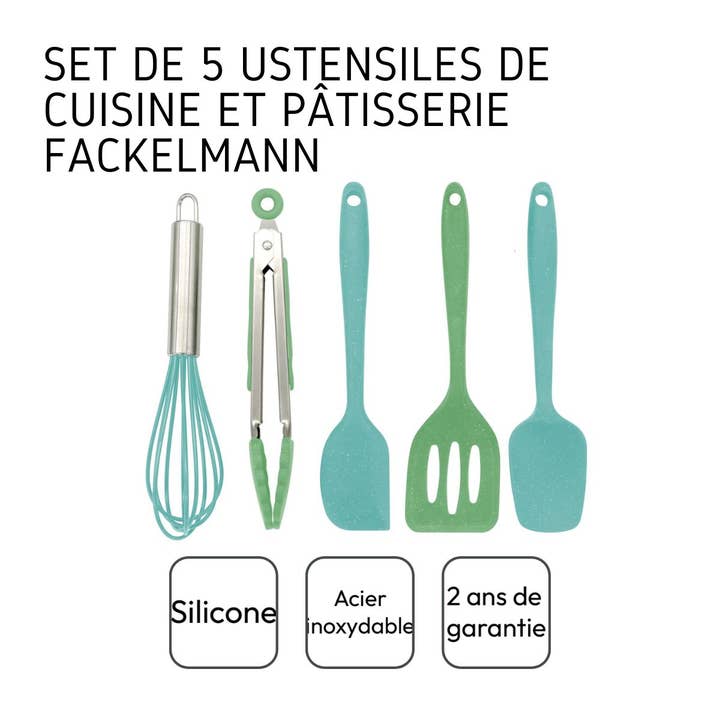 Fackelmann - Wholesale Kitchen Utensil Set - 5 Fackelmann silicone children's kitchen utensils3