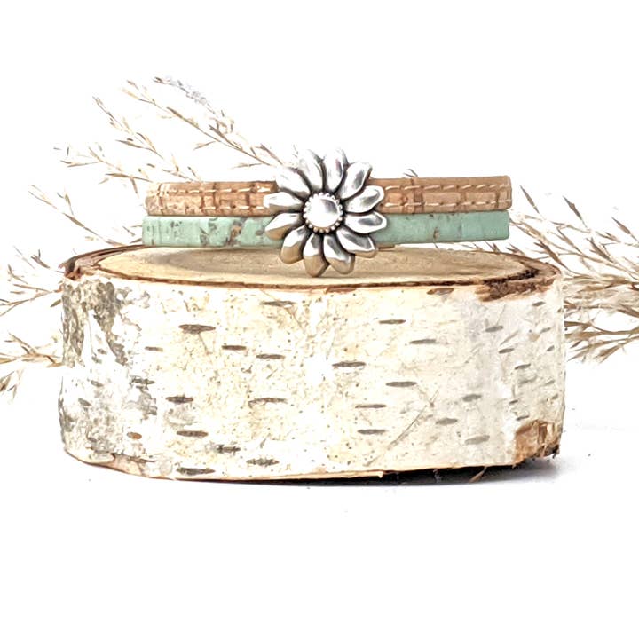 Elisabetta Studio - Wholesale Bangle Bracelet - Sunflower - Classic Cork Bracelet