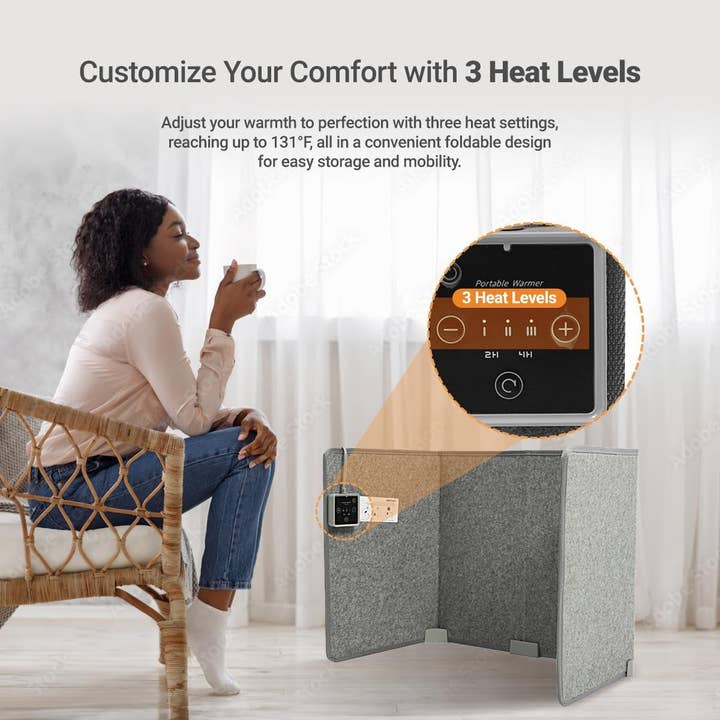 ShipItFurniture - Wholesale Heating Pad - Compact Under Desk Heater with Adjustable Heat Settings
