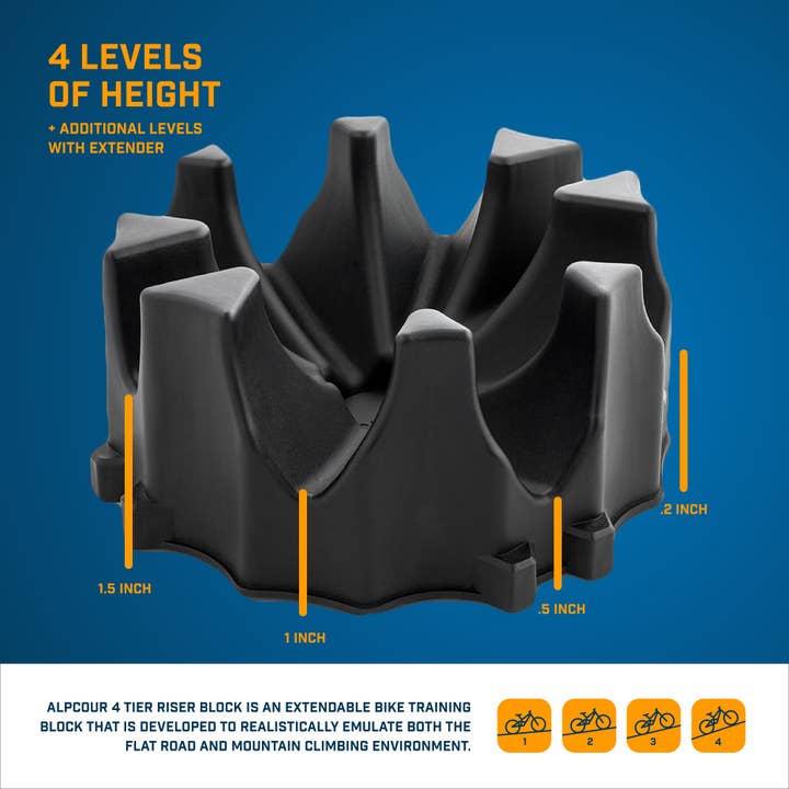 Alpcour - Wholesale Sporting Accessories - Alpcour Bike Trainer Front Wheel 4-Tier Riser Block2