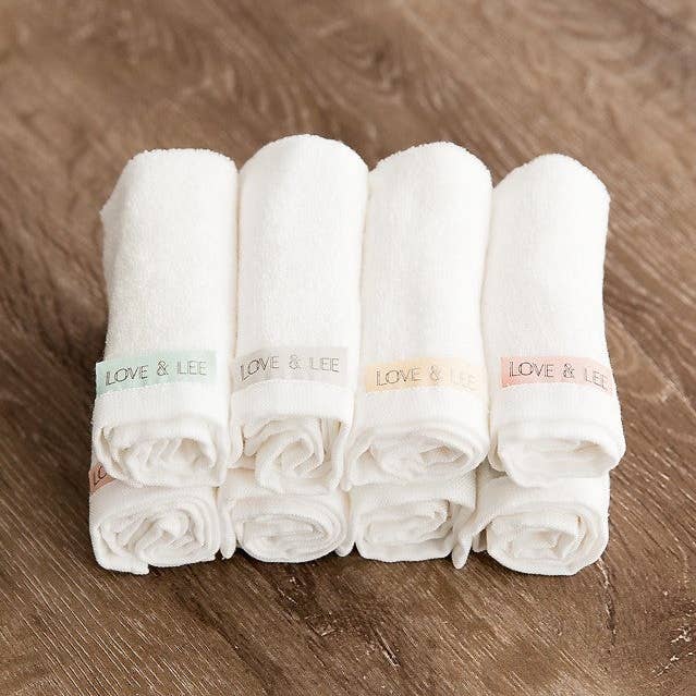 Love and Lee - Wholesale Wash cloth – Child & baby - 100% bamboo washcloths 8 pack4