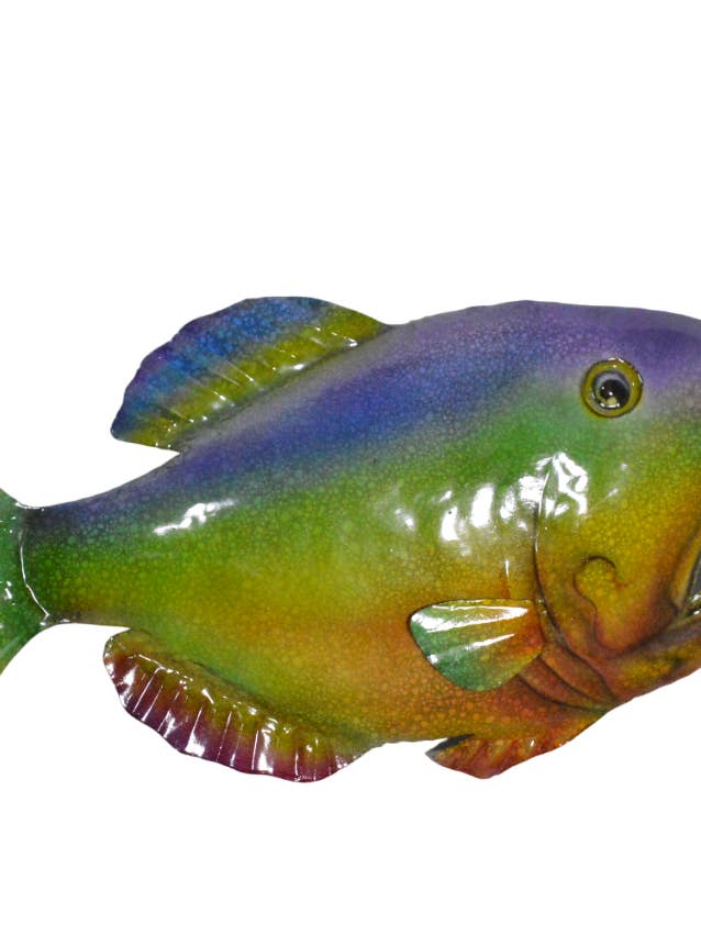 Wall Hanging METAL PIRANHA Fish for wholesale by White Elephant