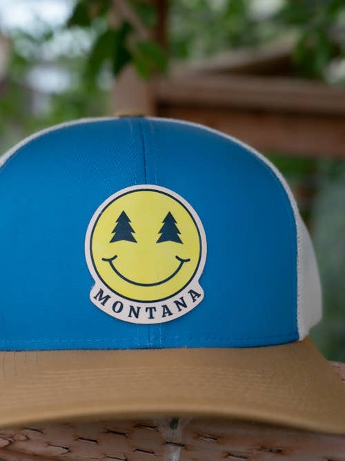 Pine Tree Grin - Chapeau à patch en cuir - PERSONNALISABLE pour la vente par MT Brand Apparel