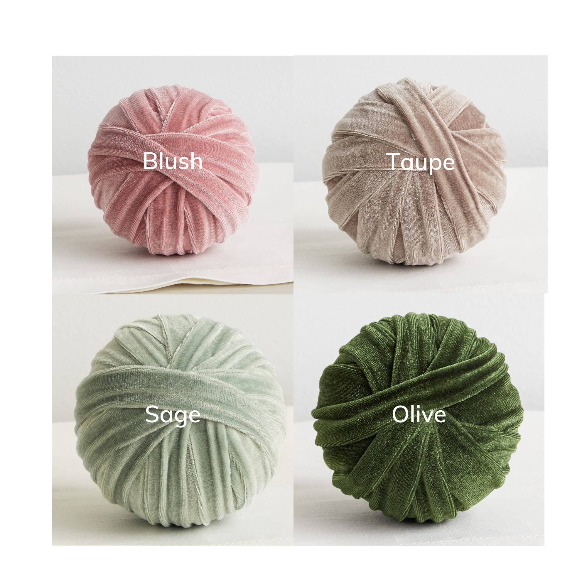 Your Heart's Content – wholesale Ornament – Velvet sphere ornaments for trees, garland, mantel decor10