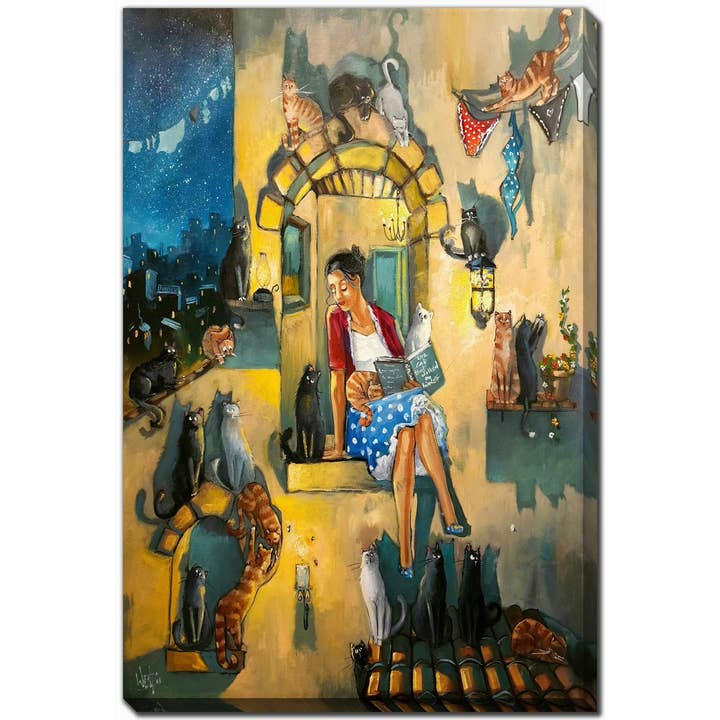 Crazy Cat Lady Printed 16x20 Canvas Wall Art for wholesale by Streamline Art