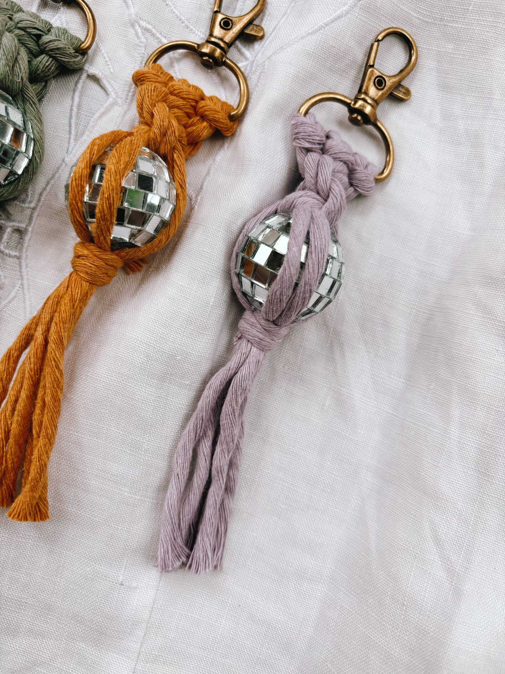 Offhand Fibers – wholesale Keychain – Women's – Miniature Disco Ball Keychain - Retro Accessories, Gifts0