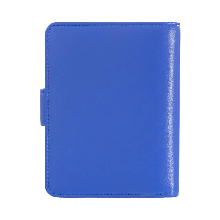 dudu - Vente Portefeuille – femme - Portefeuille en cuir pour femme Dudu à fermeture à pression bleu bleuet