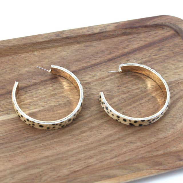 E22259 Animal Print Open Hoop Earrings for wholesale by Pretty Persuasions