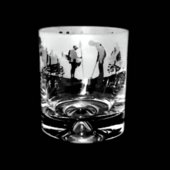 Golf scene T17 whisky tumbler for wholesale by The Milford Collection