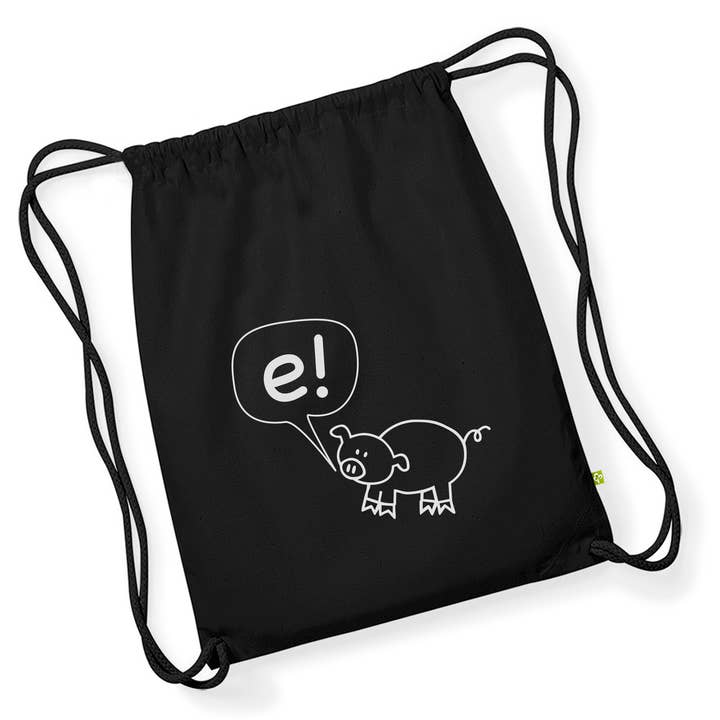 Bolsa de gimnasio Happy Piglet para venta al por mayor de Meeplings | Handmade in Berlin