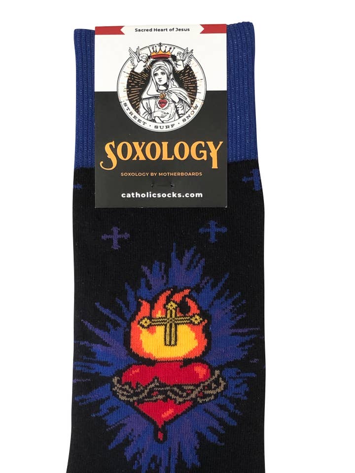 The Retro - a Full of Grace USA Company - Wholesale Socks - Unisex - Sacred Hear of Jesus Socks1