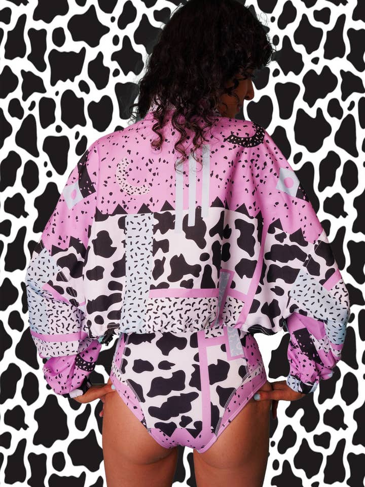 Gazzybygazzo - Vendita all'ingrosso Giacca antivento - Donna - Giacca a vento corta Bow-Chicka-Cow-Cow2