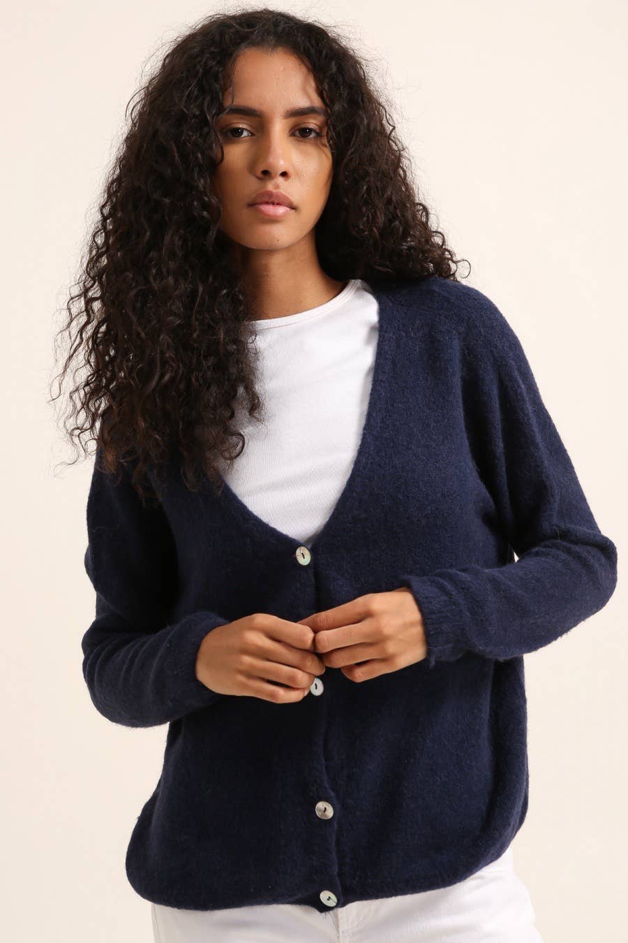 LÉA & LUC – wholesale Cardigan – Women’s – ALPACA V-neck cardigan REF 10264