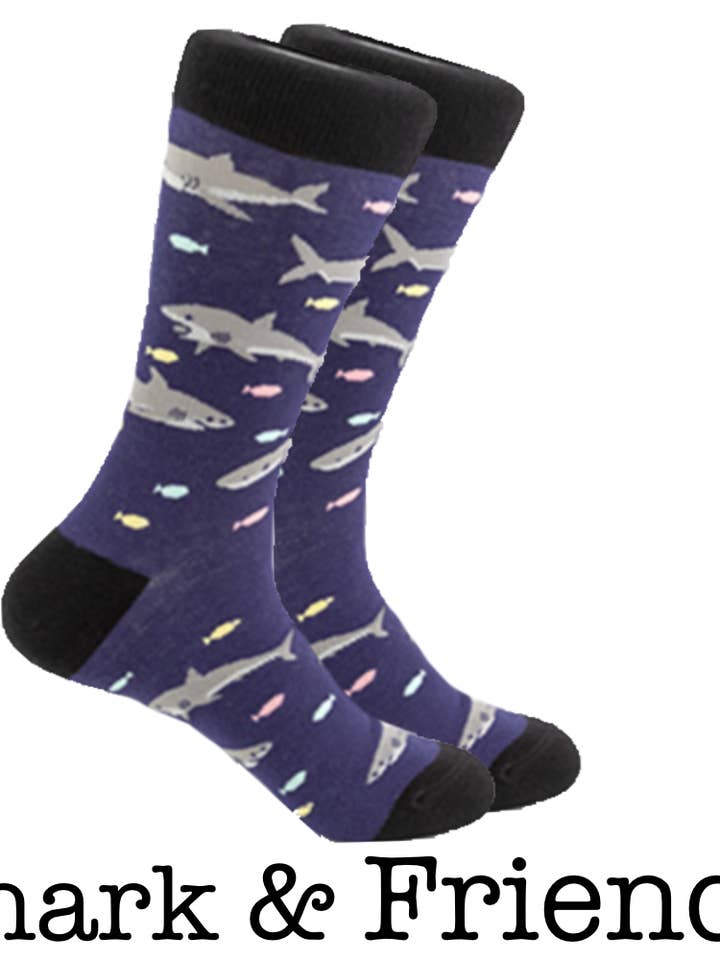 Crazy Socks Tiburón y amigos para venta al por mayor de Threaded Pear