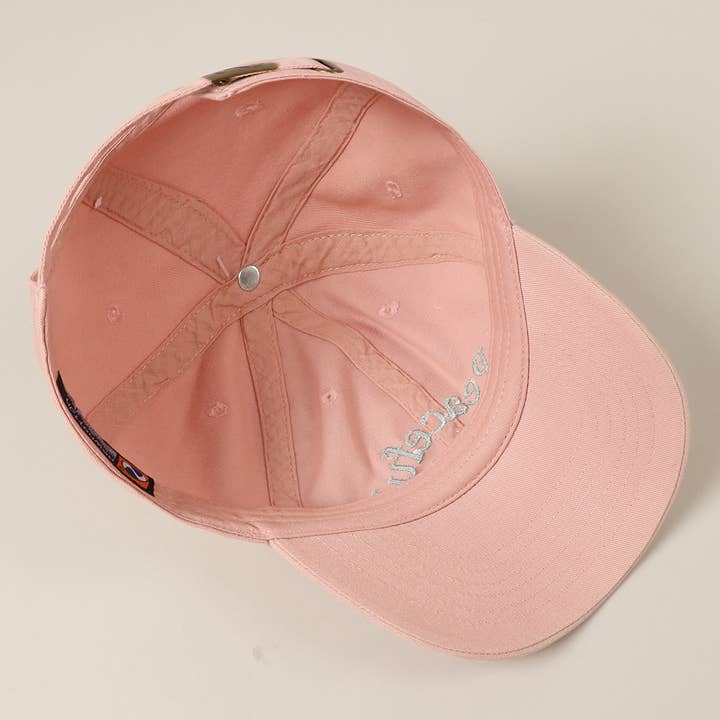 Fashion City – Engroshandel Baseballkasket - Unisex – Broderet baseballkasket med teksten "Peaceful Mind"20