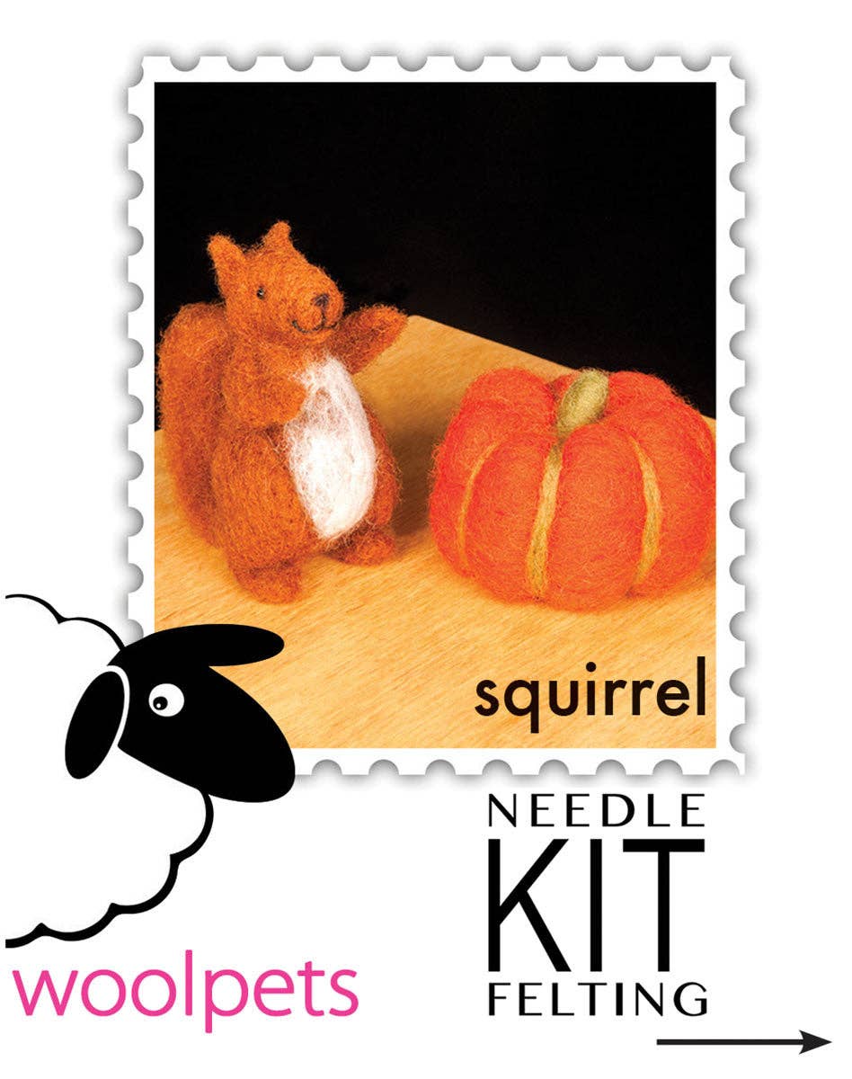 Woolpets – wholesale DIY craft kit – Squirrel Felting Kit2