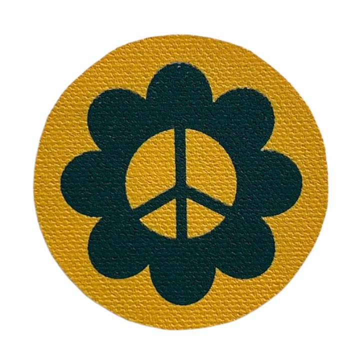 Toppa Fiore della Pace Dorato per la vendita all'ingrosso da parte di Amano Print House