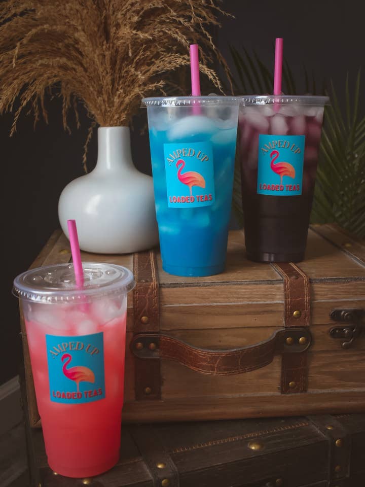 Bomb Pop Loaded Tea Dry Mix for wholesale by Amped Up Loaded Teas LLC