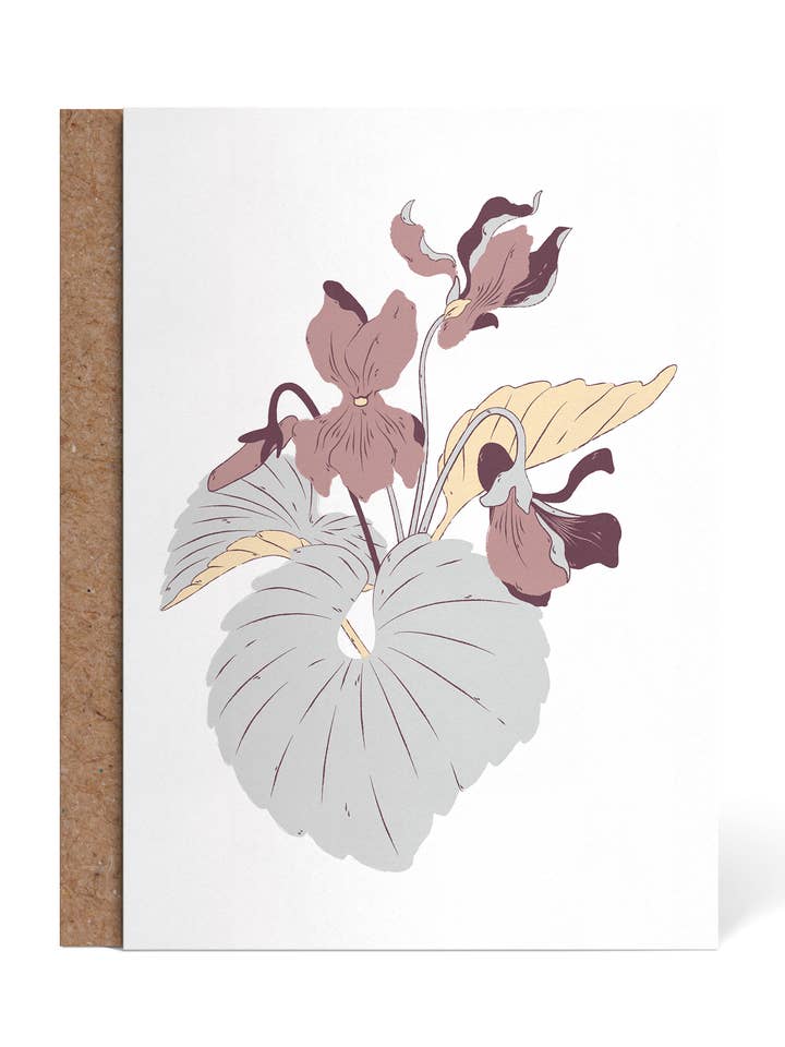 Süßes Veilchen | Botanical Spring Grußkarte für den Großhandel von Forindet