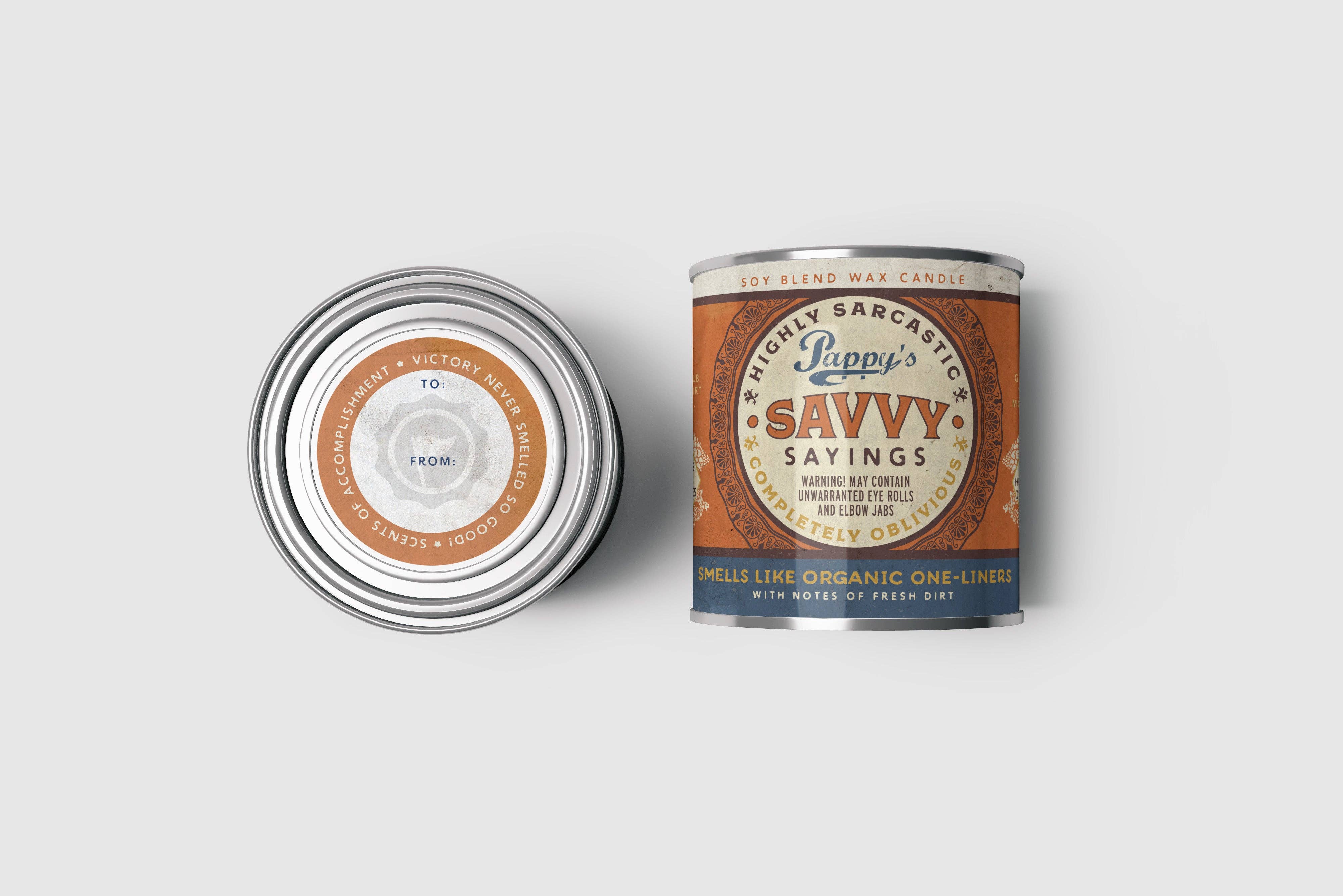 Scents of Accomplishment - Venta al por mayor Velas en tarros - Pappy's Savvy Sayings, 16 onzas Vela3