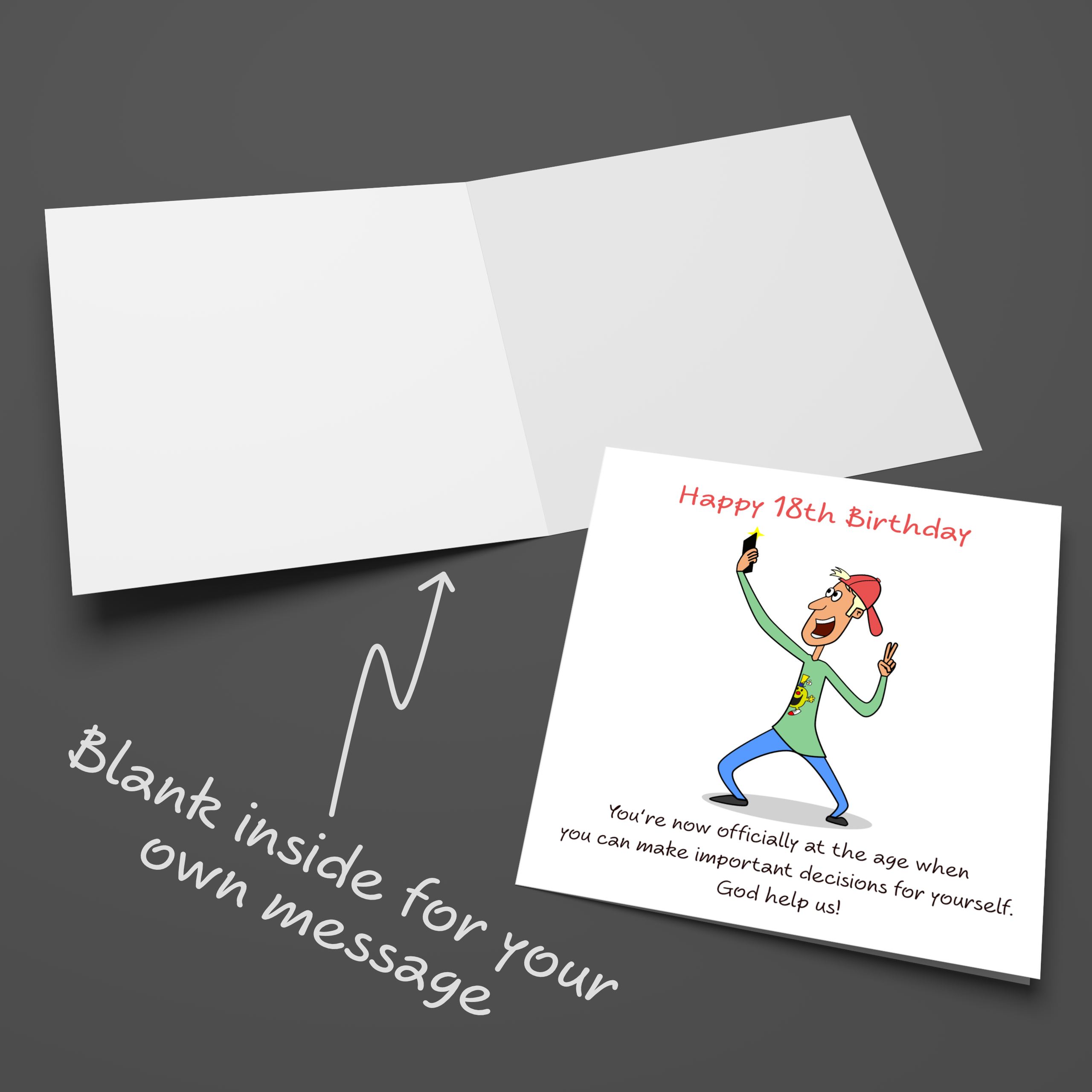 Swizzoo Cards - Vente Cartes d'anniversaire - Carte de 18e anniversaire amusante pour fils, frère, neveu, petit-fils, filleul, petit ami ou tout autre ami de sexe masculin Carte amusante de 18e anniversaire pour homme, garçon, adolescent, humoristique, dix-huit ans grossier et effronté et amusant5