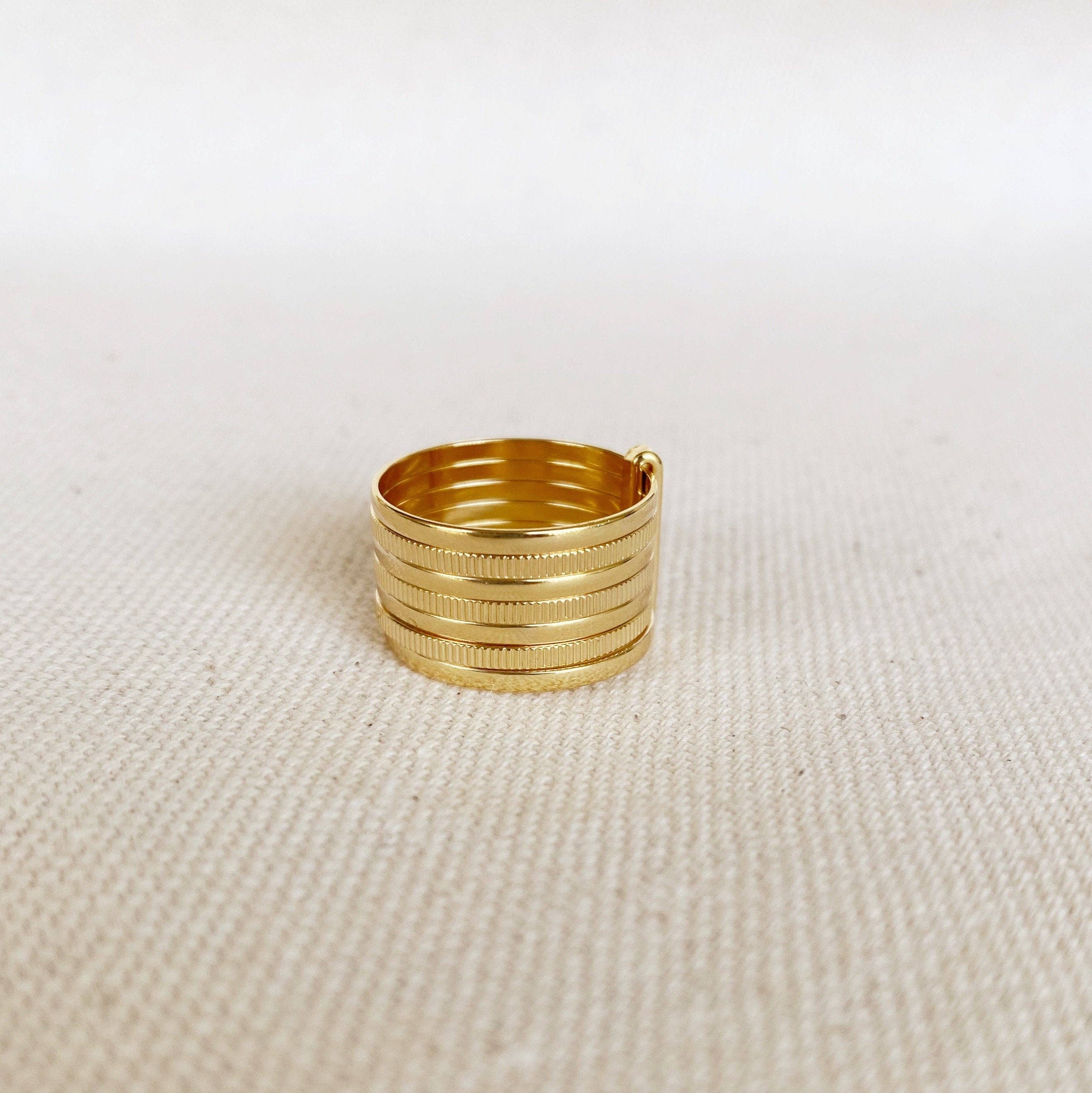 GoldFi - Wholesale Band/Stacked Ring - 18k Gold Filled Seven Rings Wholesale Jewelry Supplies4